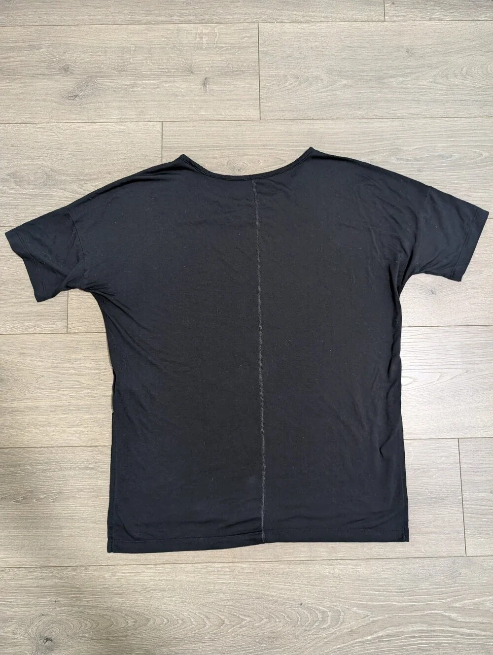 Nike Yoga Dri-FIT Short Sleeve Crew Neck Side Slit Hem Women's Black Tee MED 🖤